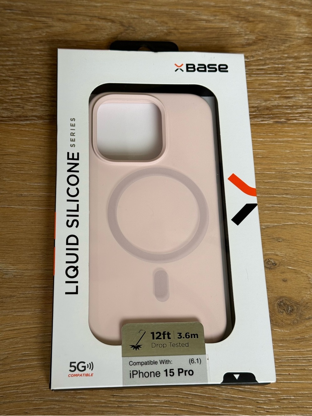 New xBase Liquid Silicone Case for iPhone 15 Pro 6.1” light Pink